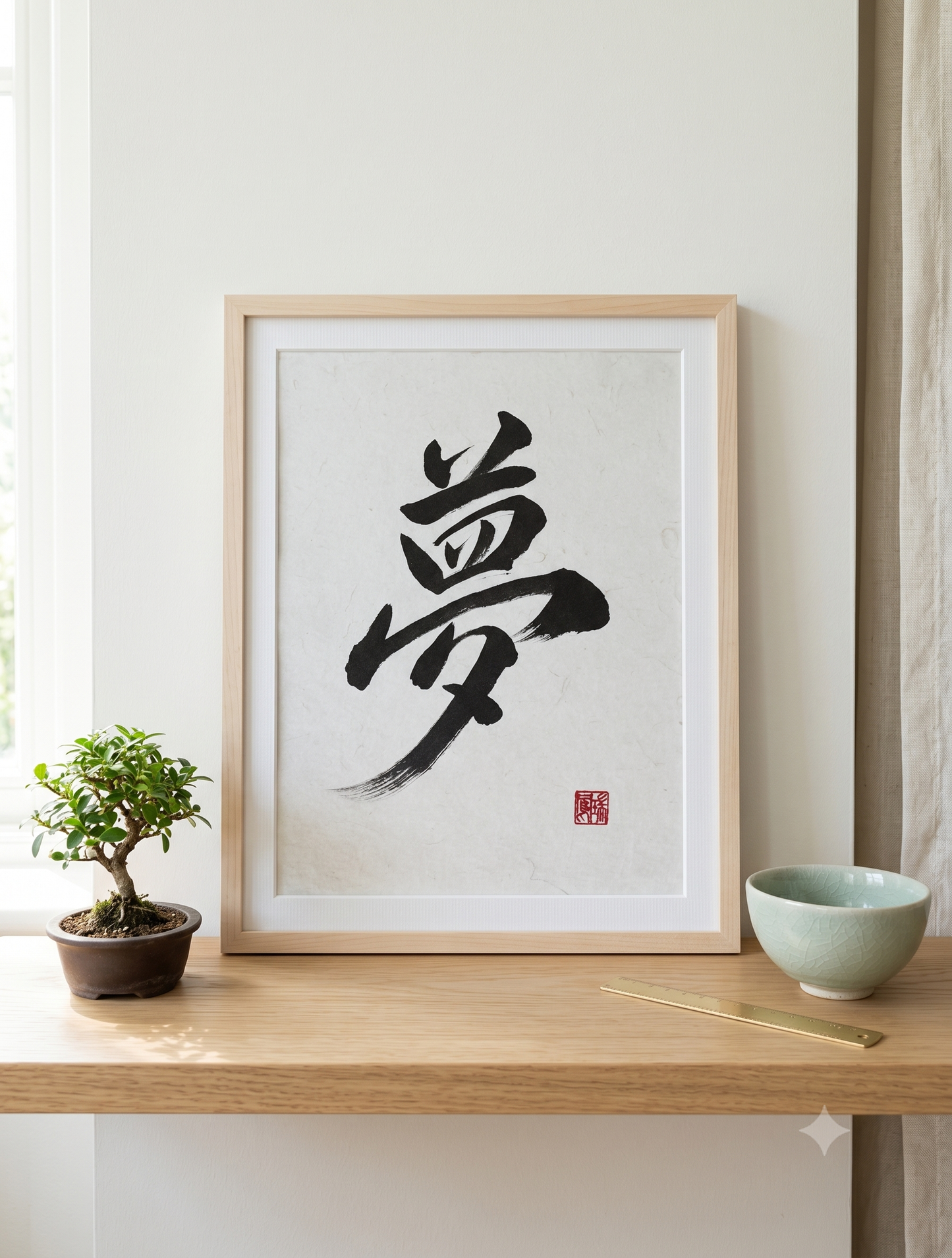 Original Calligraphy: Yume 夢 (Dream)