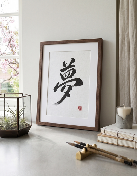 Original Calligraphy: Yume 夢 (Dream)