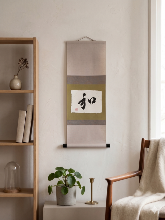 Original Calligraphy: Wa 和 (Harmony) – Hanging Scroll