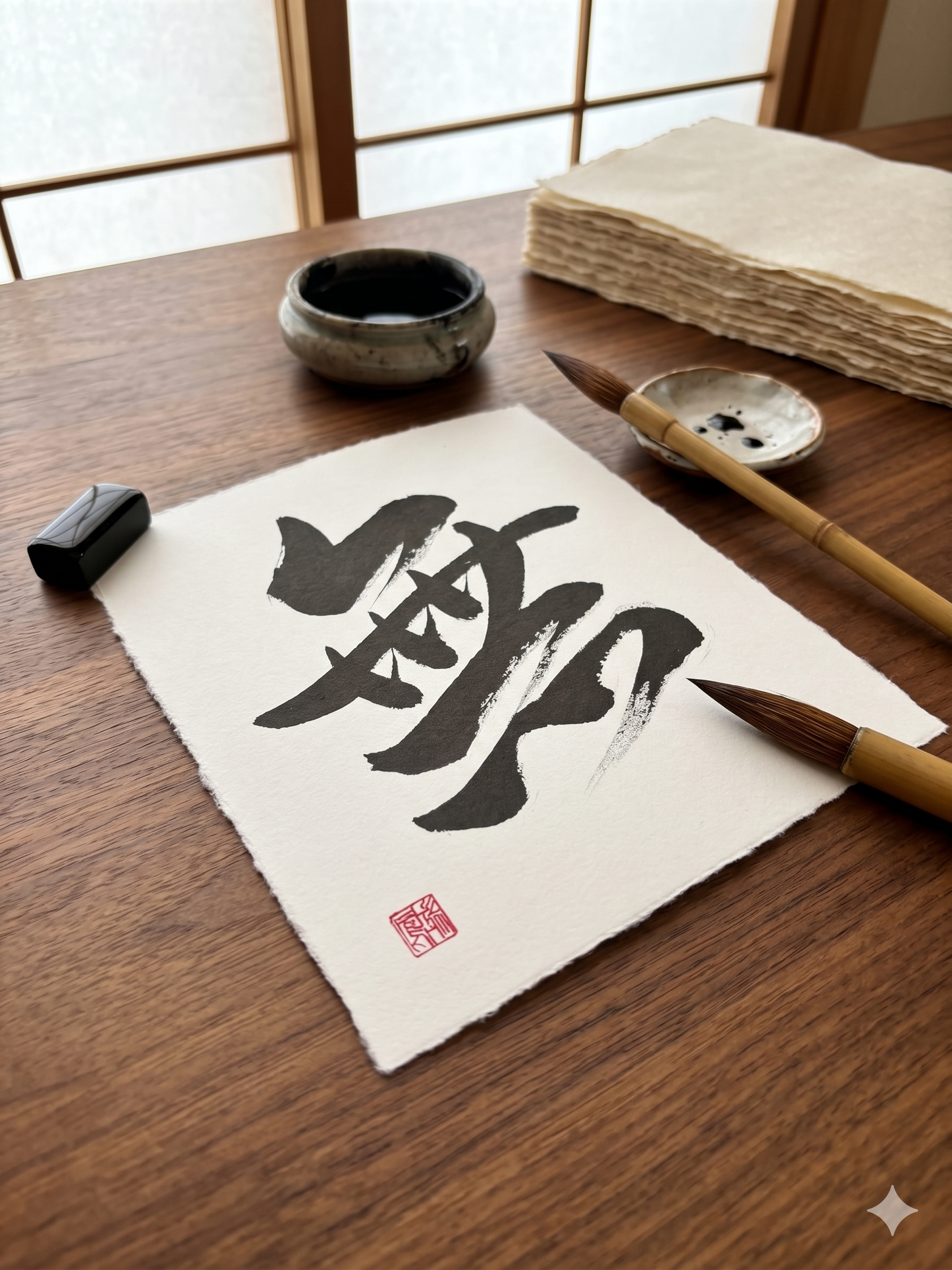 Zen Calligraphy: Mu 無 (The Void)